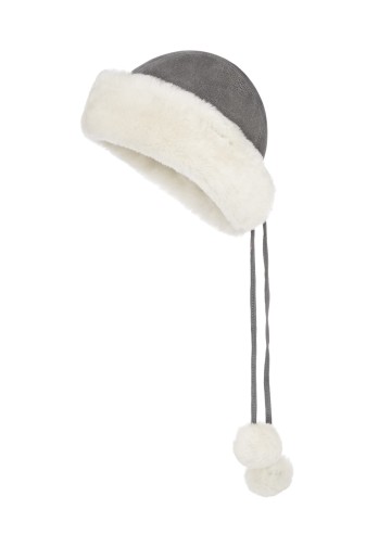 Czapka damska szara