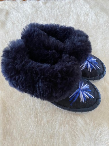 Tradycyjne kapcie dziecięce Blue Comfort