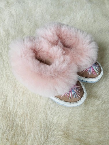 Tradycyjne kapcie dziecięce Soft Rose