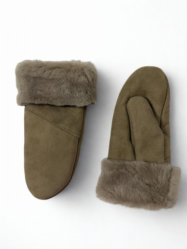 Rękawiczki jednopalczaste damskie Taupe