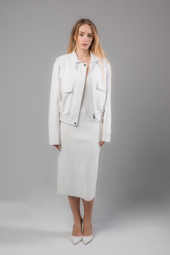 Kurtka skórzana Nior White